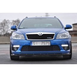 Maxton Lame Du Pare-Chocs Avant V.1 Skoda Octavia RS Mk2 FL Gloss Black, SK-OC-2F-RS-FD1G Tuning.fr