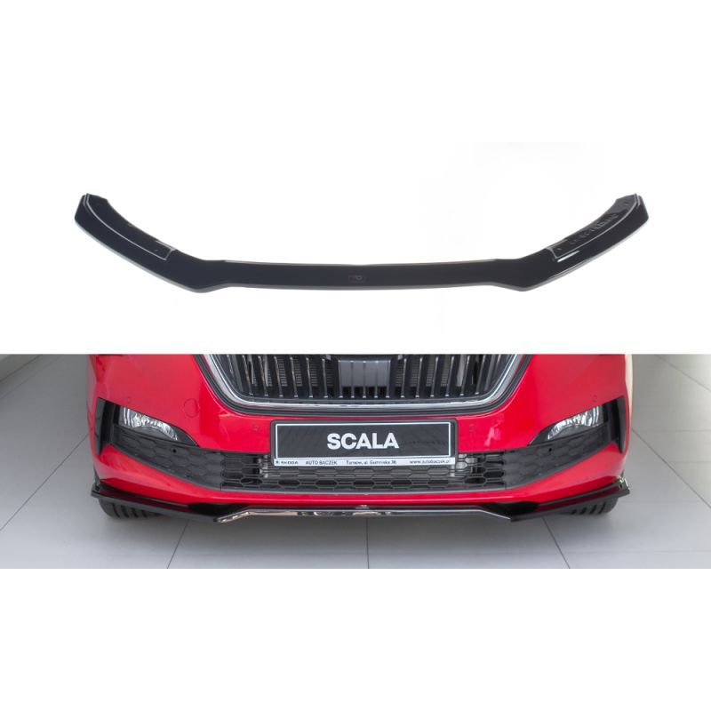 Maxton Lame Du Pare-Chocs Avant V.2 Skoda Scala Gloss Black, SK-SC-1-FD2G Tuning.fr