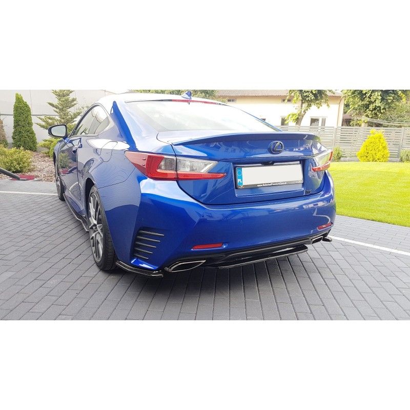 Maxton CENTRAL ARRIÈRE SPLITTER (SANS BARRES VERTICALES) Lexus Rc Gloss Black, LE-RC-1-RD1G Tuning.fr