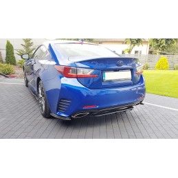 Maxton CENTRAL ARRIÈRE SPLITTER (AVEC UNE BARRE VERTICALE) Lexus Rc Gloss Black, LE-RC-1-RD1+RD2G Tuning.fr