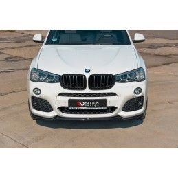 LAME AVANT MAXTON / SPLITTER BMW X3 F25 M-Pack Facelift Noir Brillant