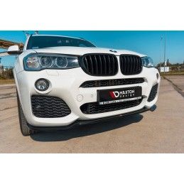 LAME AVANT MAXTON / SPLITTER BMW X3 F25 M-Pack Facelift Noir Brillant