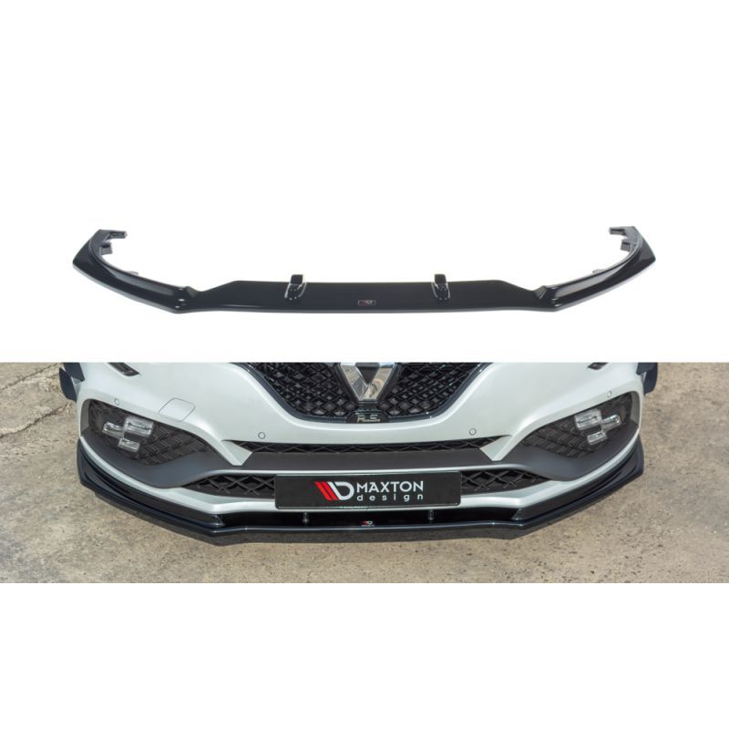 LAME AVANT MAXTON / SPLITTER V.1 Renault Megane IV RS Noir Brillant