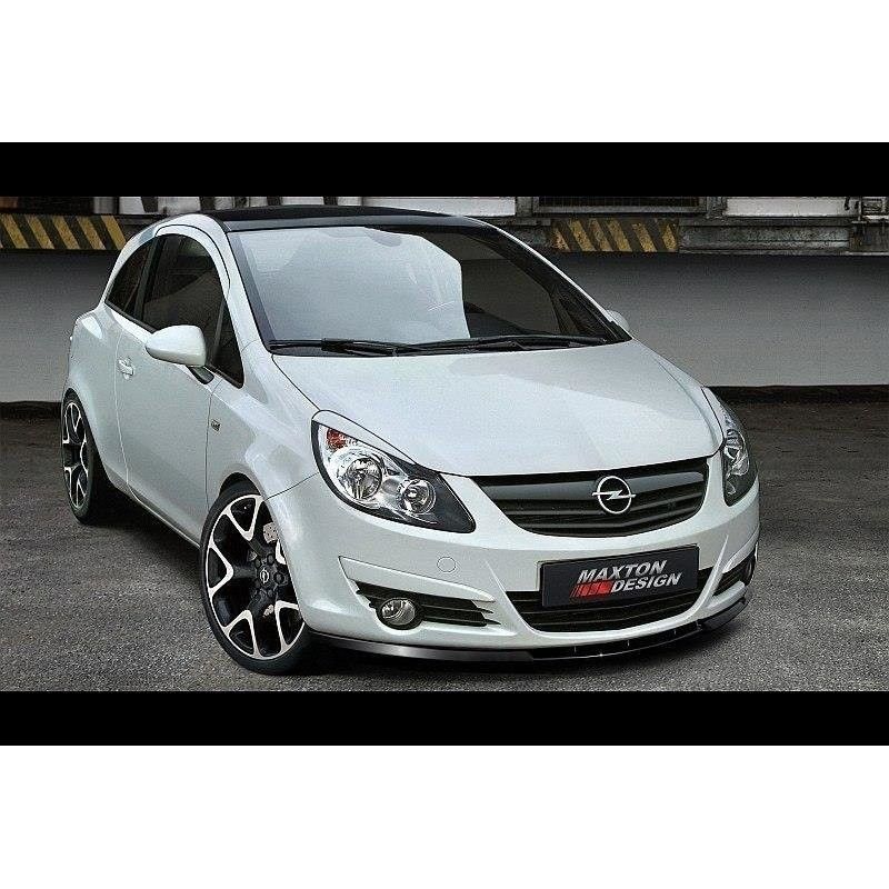 Maxton LAME DE PARE-CHOCS AVANT OPEL CORSA D (AVANT FACELIFT) Gloss Black, OP-CO-D-FD1G Tuning.fr