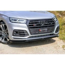 Maxton LAME DU PARE-CHOCS AVANT / SPLITTER Audi SQ5/Q5 S-line MkII Gloss Black, AU-SQ5-2-FD1G Tuning.fr