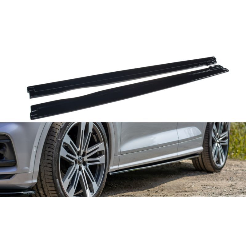 Maxton SET DES DIFFUSEUR DES BAS DE CAISSE Audi SQ5/Q5 S-line MkII Gloss Black, AU-SQ5-2-SD1G Tuning.fr