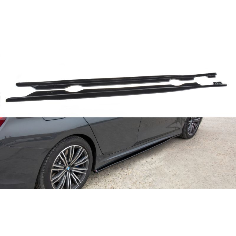 Maxton SET DES DIFFUSEUR DES BAS DE CAISSE BMW 3 G20 M-pack Gloss Black, BM-3-20-MPACK-SD1G Tuning.fr