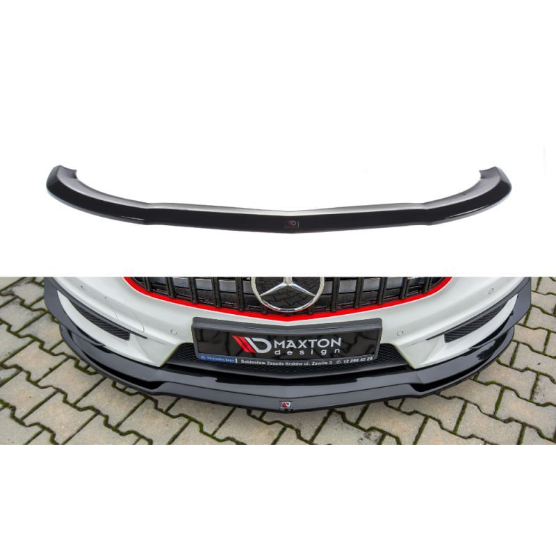 LAME AVANT MAXTON / SPLITTER Mercedes A45 AMG W176 Noir Brillant