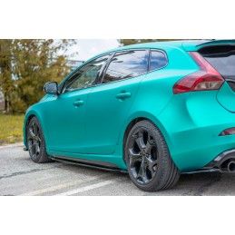 SET DES DIFFUSEUR DES BAS DE CAISSE Volvo V40 R-design Noir Brillant