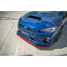 Maxton LAME DU PARE-CHOCS AVANT / SPLITTER V.3 SUBARU WRX STI Gloss Black + Red, SUIM4WRXSTI-FD1G+FD1RRED Tuning.fr