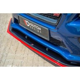 LAME AVANT MAXTON / SPLITTER V.4 SUBARU WRX STI Noir Brillant + Rouge