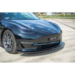 Maxton Lame du pare-chocs avant / Splitter Tesla Model 3 Gloss Black, TE-MODEL3-1-FD1G Tuning.fr