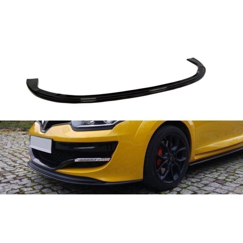 Maxton LAME DU PARE CHOCS AVANT RENAULT MEGANE 3 RS v.1 Gloss Black, RE-ME-3-RS-FD1G Tuning.fr