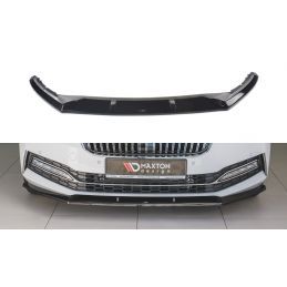 Maxton Lame Du Pare-Chocs Avant V.2 Skoda Superb Mk3 FL Gloss Black, SK-SU-3F-FD2G Tuning.fr