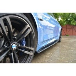 Maxton Set des diffeuseur des bas de caisse BMW M4 F82 Gloss Black, BM-4-32-M-SD1G Tuning.fr