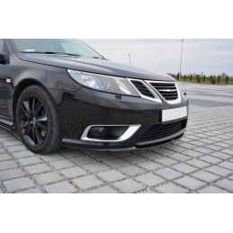 Maxton LAME DU PARE-CHOCS AVANT Saab 9-3 Aero Mk2 Facelift Gloss Black, SA-9-3-2FL-AERO-FD1G Tuning.fr