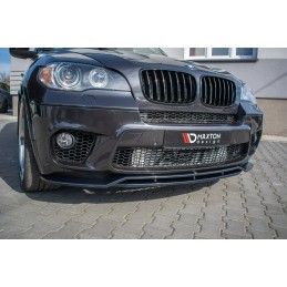 Maxton Lame du pare-chocs avant / Splitter BMW X5 E70 Facelift M-pack Gloss Black, BM-X5-70F-MPACK-FD1+FD1RG Tuning.fr