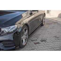 Set des diffeuseur des bas de caisse Mercedes-Benz E43 AMG / AMG-LiNE W213 Noir Brillant