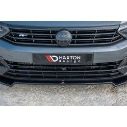 Maxton Lame du pare-chocs avant / Splitter V.2 Volkswagen Passat R-Line B8 Gloss Black, VW-PA-B8-RLINE-FD2G Tuning.fr