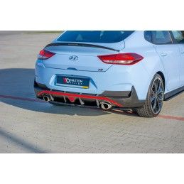 Maxton Central Arriere Splitter Hyundai I30 N Mk3 Fastback Gloss Black, HY-I30-3-N-FB-RD1G Tuning.fr