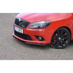 LAME AVANT MAXTON / SPLITTER SKODA FABIA MK2 RS Noir Brillant