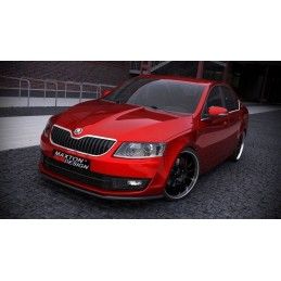 Maxton Lame Du Pare-Chocs Avant V.1 Skoda Octavia Mk3 Gloss Black, SK-OC-3-FD1G Tuning.fr