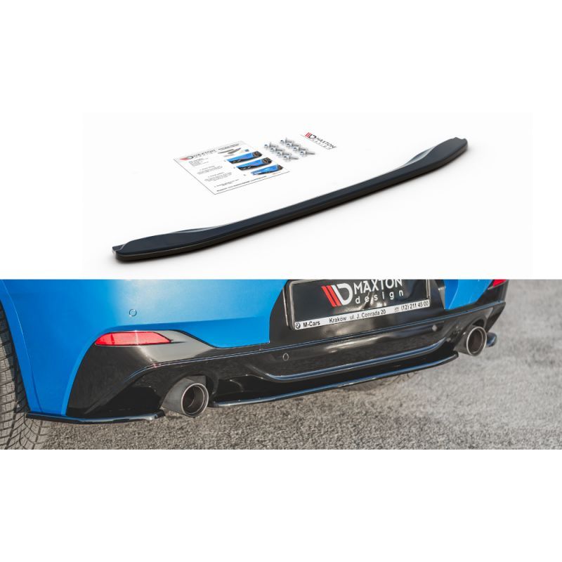 Central Arriere Splitter BMW X2 F39 M-Pack Noir Brillant