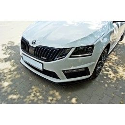 Maxton Lame Du Pare-Chocs Avant V.1 Skoda Octavia RS Mk3 Gloss Black, SK-OC-3-RS-FD1G Tuning.fr