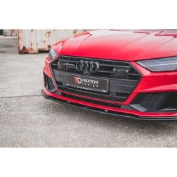 Maxton Lame Du Pare-Chocs Avant V.2 Audi A7 C8 S-Line / S7 C8 Gloss Black, AU-A7-C8-SLINE-FD2G Tuning.fr