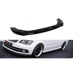 Maxton Lame Du Pare-Chocs Avant Skoda Superb Mk2 FL Gloss Black, SK-SU-2F-FD1G Tuning.fr