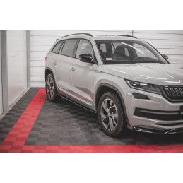 Rajouts Des Bas De Caisse MAXTON Skoda Kodiaq Mk1 Sportline/RS Noir Brillant