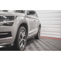 Rajouts Des Bas De Caisse MAXTON Skoda Kodiaq Mk1 Sportline/RS Noir Brillant