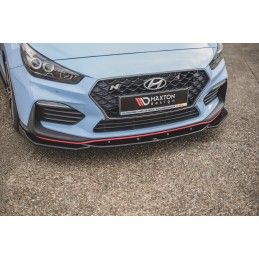 Maxton Lame Du Pare-Chocs Avant V.4 Hyundai I30 N Mk3 Hatchback/ Fastback Gloss Black, HY-I30-3-N-FD4G Tuning.fr