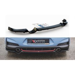 Maxton Central Arriere Splitter (avec une barre verticale) Hyundai I30 N Mk3 Hatchback Gloss Black, HY-I30-3-N-RD1G+RD2G Tuning.