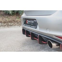 Maxton Sport Durabilité Central Diffuseur Arriere V.1 VW Golf 7 GTI Black, VWGO7GTICNC-RS1B Tuning.fr