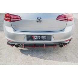 Sport Durabilité Central Diffuseur Arriere V.2 VW Golf 7 GTI Noir