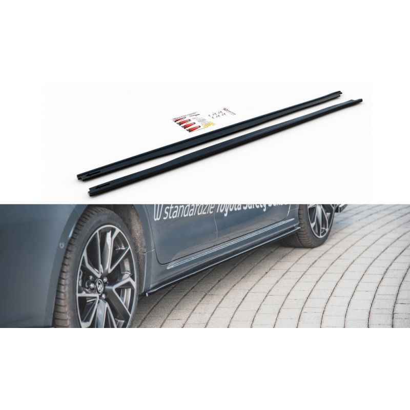 Maxton Rajouts Des Bas De Caisse Toyota Corolla XII Sedan Gloss Black, TO-CO-12-S-SD1G Tuning.fr