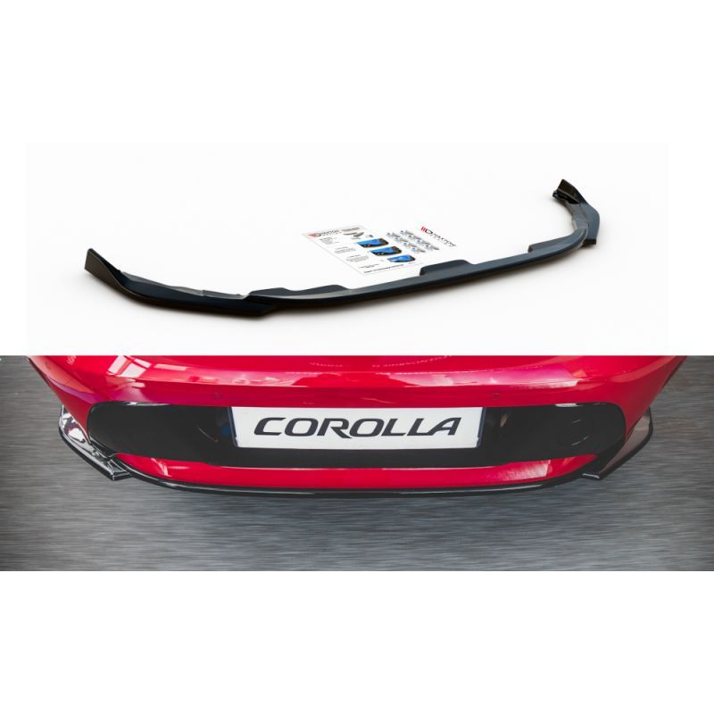 Central Arriere Splitter Toyota Corolla XII Hatchback Noir Brillant