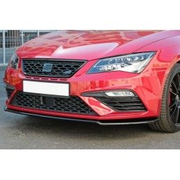 Maxton Lame Du Pare-Chocs Avant V.2 Seat Leon Cupra / FR Mk3 FL Gloss Black, SE-LE-3F-CU-FD2G Tuning.fr