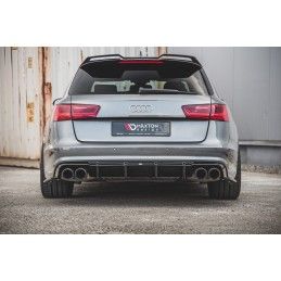 Maxton Diffuseur Arrière Complet Audi S6 / A6 S-Line C7 FL Gloss Black, AU-S6-C7F-AV-RS1G Tuning.fr