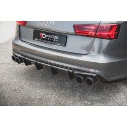 Maxton Diffuseur Arrière Complet Audi S6 / A6 S-Line C7 FL Gloss Black, AU-S6-C7F-AV-RS1G Tuning.fr