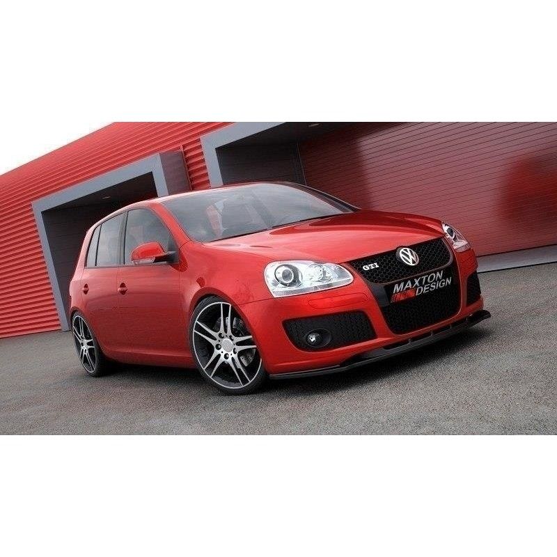 Maxton LAME DU PARE-CHOCS AVANT VW GOLF V GTI Gloss Black, VW-GO-5-GTI-FD1G Tuning.fr