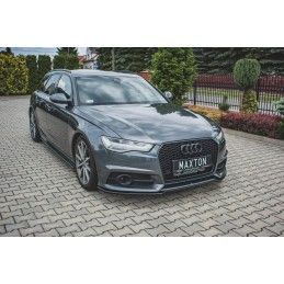 LAME AVANT MAXTON Audi S6 / A6 S-Line C7 FL Noir Brillant