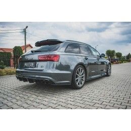 RAJOUTS DES BAS DE CAISSE MAXTON Audi S6 / A6 S-Line C7 FL Noir Brillant