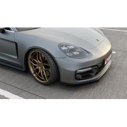 Maxton Lame Du Pare-Chocs Avant Porsche Panamera GTS 971 Gloss Black, PO-PA-971-T-FD1G Tuning.fr