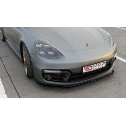 Maxton Lame Du Pare-Chocs Avant Porsche Panamera GTS 971 Gloss Black, PO-PA-971-T-FD1G Tuning.fr