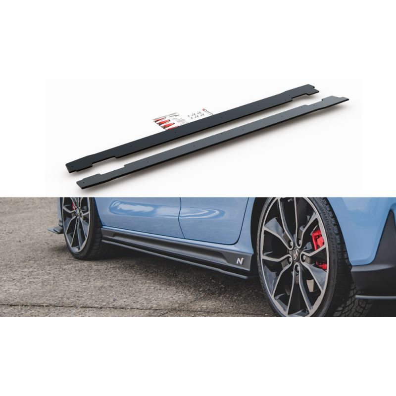 Sports Durabilité Rajouts Des Bas De Caisse MAXTON Hyundai I30 N Mk3 / Mk3 FL Hatchback / Fastback Noir