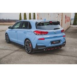 Sport Durabilité Central Diffuseur Arriere V.2 Hyundai I30 N Mk3 Hatchback Noir-Rouge