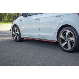 SET DES DIFFUSEUR DES BAS DE CAISSE VW POLO MK6 GTI Rouge