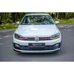 Maxton Lame Du Pare-Chocs Avant V.3 VW Polo GTI Mk6 Gloss Black, VW-PO-6-GTI-FD3G Tuning.fr